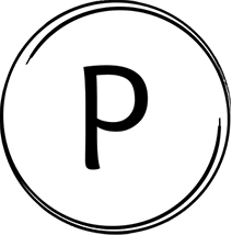 Logo rond avec P